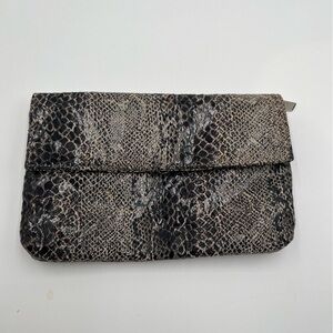 Bags By Pinky Bronze Snakeskin Clutch Small Evening Bag